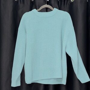 Uniqlo Light Blue Textured Sweater